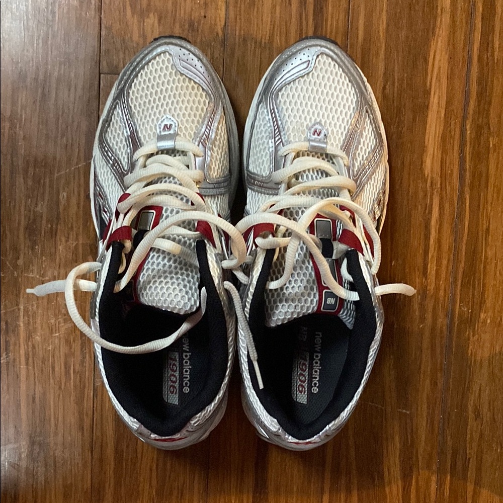 New Balance Athletic Shoes - White and Red